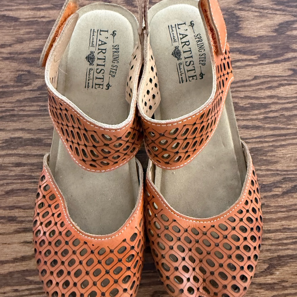 Spring Step L'Artiste Brown Mules